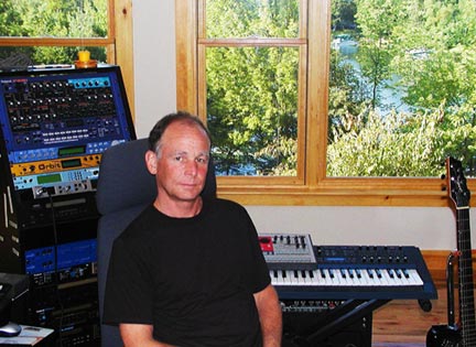 Squam Sound recording studio: Randy Roos in the control room at Squam Sound